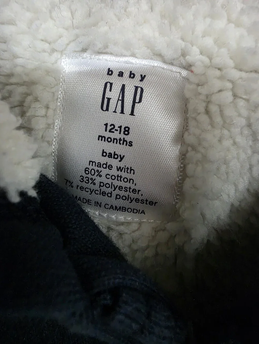 Gap Baby Lined One Piece Suit Navy 12-18 Months